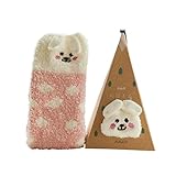 Tinksky Fleece Socken Neuheit Kuschelsocken Weihnachten Winter Socken (Hund)