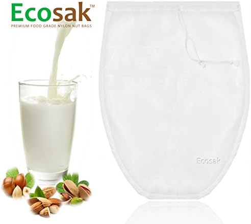 #1 Rated Nut Milk Bag - Premium Food Grade 10" X 12" Nylon Mesh Strainer - Mesh Filter Bag for Almond Nut Milk, Juicing,