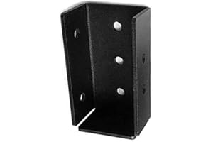 JBI Framola Extra Strong British Made Timber Rafter U Shape Bracket - One Piece Solid Steel Indoor Outdoors Rafter Brackets - Durable and Rustproof - Black (4" x 2")