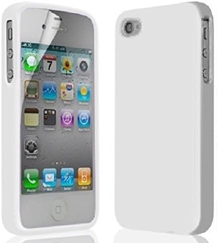 SOFT SILICONE GEL FLEXIBLE RUBBER SKIN COVER POUCH CASE HQ FOR IPHONE 4 4S. (White)
