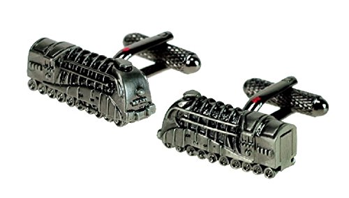 Preisvergleich Produktbild Mallard Train brüniert Silber Effekt Manschettenknöpfe in Geschenkbox – Onyx-Art London CK689