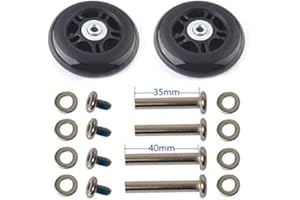 LOTOWELZON 1 Pair Luggage Replacement Wheels 60/64/68/70/75/80/84/90mm with 6mm(0.24") Bearings Repair Kits ABEC 608zz for Suitcase and Inline Outdoor Skate and Caster Board