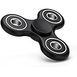 Fidget Toy Hand Tri Spinner Handspielzeug Fingerspinner für Jung und Alt [High-Speed KERAMIK Kugellager] in schwarz