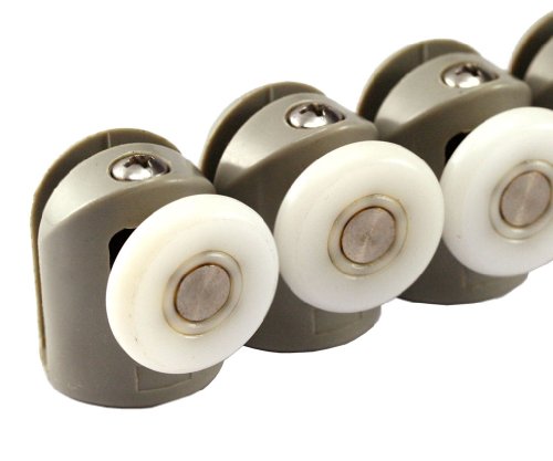 8 X Obere / Untere Duschkabinenrollen Türrolle Schiebetürbeschlag Glastürrolle Rollenführung Rolle - 2