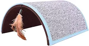 Wiggly Wag Pet Carpet Arch Cat Scratch Board Toy Pet Tunnel Scratcher Lounge Superior Construction Large Bed and Activity Helps Cut Scratching Prevent Damage to Furniture Sofas