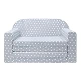 LULANDO Classic Kindersofa Kindercouch Kindersessel Sofa Bettfunktion Kindermöbel zum Schlafen und Spielen Sternchen - 2