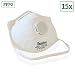 Produktbild Benehal® 15x Atemschutzmaske FFP2 - Hochwertige Staubmaske - Atemmaske für exzellenten Schutz - Geprüfte Mundschutz Maske - Fest sitzend - Komfortabel und Anpassbar