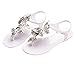 Produktbild Malloom® Womens Casual Sommer Strand Schmetterling Flip Flops Sommer Kurze Hasp Flache Sandalen Fliege Flache Fischgrät Sandalen (38, Weiß)