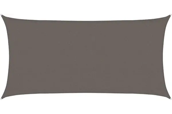 vidaXL Toldo Parasol Lona Protector Solar Sombra de Patio Jardín Terraza Balcón Parque Infantil Exterior de Vela Gris Antracita HDPE 160 g/m² 3x6 m