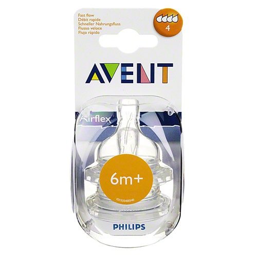 Preisvergleich Produktbild AVENT Vierloch Flaschen Sauger, 2 St