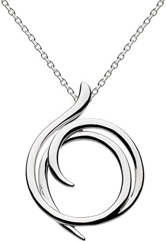 Sterling Silver Helix Wrap Necklace of Length 40.6-45.7 cm