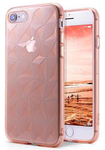 Funda iPhone 7   iPhone 8  Ringke  AIR PRISM  3D Dise  o Contempor  neo Slim Elegante Patr  n Geom  trico de Cuerpo Completo de Textura Flexible Protectora Resistente a las Ca  das de TPU - Rose Gold