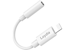 Loydia Headphone Adapter for iPhone, 3.5mm Aux Audio Jack Earphone Connector Dongle Converter for iPhone 14/13/12/11/11 Pro/XR/X/XS/8/8Plus/7/7Plus Support All iOS