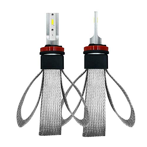 Diesel Auto Zone 2 x H11 H8 H9 Bombilla de Faro Led para Coche 9600LM 60W 6000K Blanca Lámparas H11 Led con CSP Chips-1 Año de Garantía