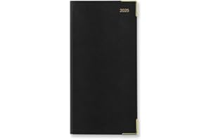 Letts of London Classic Slim month to view 2025 diary - black