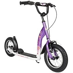 Bikestar Trottinette Enfant 2 Roues pour Garcons et Filles de 6-10 Ans ★ Patinette Enfant 12 Pouces Sportif ★ Violet & Blanc