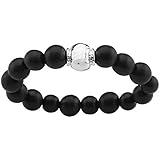 Bracciale Unisex Black Silver - misura unica elasticizzato elemento in lega metallica bagnata in argento puro ed elementi in legno 100% fatto a mano