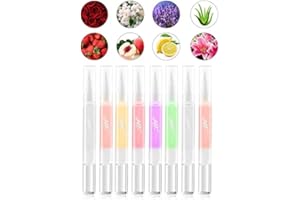 ANSELF Cuticle Oil Pens,8pcs Mix Flavors Nail Revitalize Oil Pen Set for Repairing Cracked and the Dry Cuticle