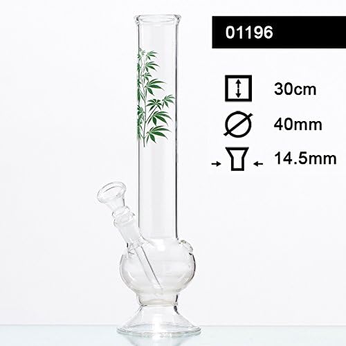 Multi Leaf Glass Bong- H:30cm - Ø:40mm - Socket 14.5mm