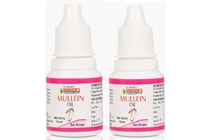 CLOUDBAZAAR 247 Bakson's - 2x10ml Mullein Ear Drops for Ear Pain, Ear infections, Earache, Excessive Ear Wax Removal, swimmer's Ear - Effective Relief