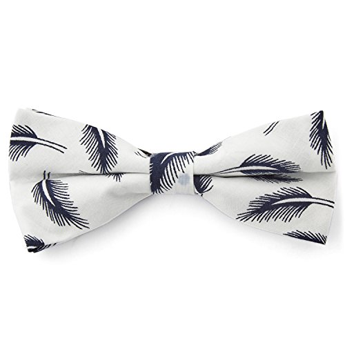 White Feathers Bow Tie