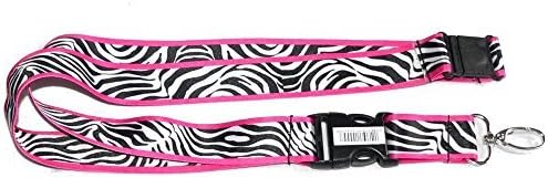 Plasticolor Zebra Print Lanyard ID Holder Keychain - Perfect gift for a Doctor Dentist Nurse Teacher IT Information Technology Manufacturing Security Badge Holder by Zebra Print