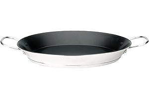 IBILI - Poêle à paella Bistrot, 36 cm, Acier inoxydable, Antiadhésif, 7 portions, Compatible avec l’induction