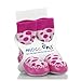 Mocc Ons Moccasin Style Slipper Socks - 6-12 Months, Pink Spots