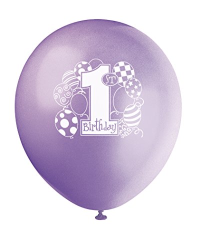 30,5 cm Latex Rosa Luftballons Ballons zum 1. Geburtstag, 8 Stück - 5