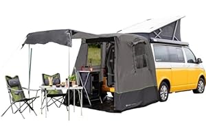 BERGER Tonale Tente arrière Bus | Auvent de camping-car pour un espace de vie supplémentaire | Auvent de camping avec hauteur debout SUV Van | Construction sans cadre Protection UV 50+