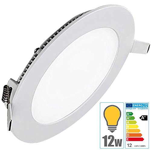 Preisvergleich Produktbild TechBox® Extra Flach einbauleuchte led Downlight 12W warmes Weiß Led Deckeneinbauleuchte