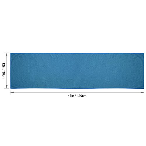 HiHiLL Mikrofaser Handtuch Kühlung sofortige, 11.81*47.24“, Ultra Dünn und Leichtgewichtig , für Fitness und Täglichen Gebrauch (TL-C1, Blau) - 5