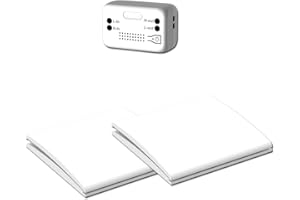 Interrupteur sans fil VIVIS, sans câblage, sans pile, à génération manuelle d’énergie, portée effective intérieure jusqu’à 80 mètres, étanche, sûr, écologique, facile à installer. (2 To 1)