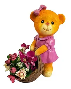 Wonderland standing lady bear planter and pots ( Resin planters, planter for home , garden and balcony decor decoration, home d