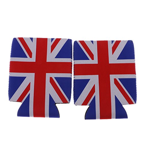 2x Neopren Dosen Kühltasche Dosenkühler Getränkekühler Bierkühler UK Flagge - 4