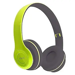 REEPUD P47 Wireless Bluetooth On Ear Headphone with Mic (Green)