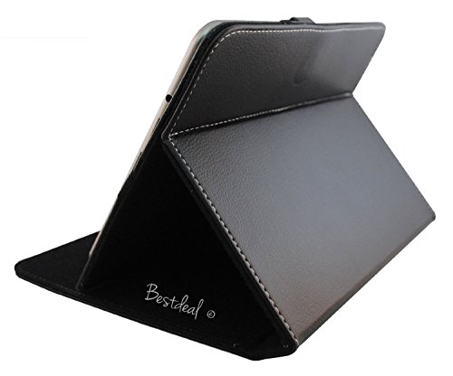 Schwarz PU Lederner Tasche Case Hülle für Leotec L-PAD Space III S 7 7″ Zoll Tablet PC + Displayschutzfolie und Stylus - 3