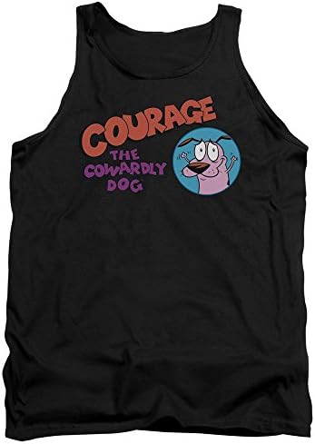 Courage The Cowardly Dog Courage Logo Mens Tank Top Shirt Black 2X