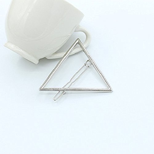 zhichengbosi 7 minimalistisch Dainty Gold Silber Hohl Geometrische Metall Haarspange Haar Clip Zangen, Kreis, Dreieck und Mond etc. silber - 8