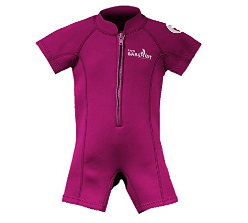 Two Bare Feet Classic Baby Wetsuit - Neoprene Swimsuit Ages 0 - 48 months (M (18-24 months), Raspberry)