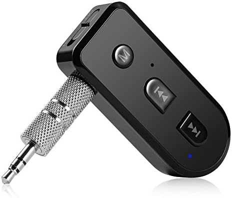 Bluetooth Receiver Portable Wireless Audio Adapter with 3.5 mm Stereo for Home Audio System Hands Free Car Kit