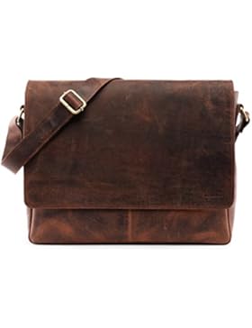 LEABAGS Oxford Umhängetasche aus echtem Büffel-Leder im Vintage Look