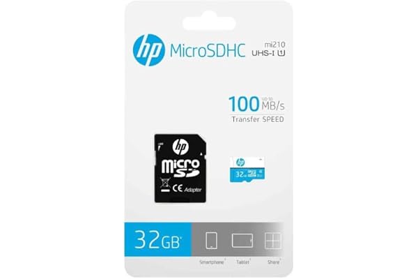 HP 32GB MicroSD Memory Card SDXC mx310 Class 10 UHS-I, U1 Card Upto 100MB/s R Compitable with Smartphones, Camera, CCTV Memory Card