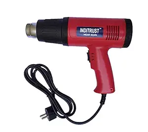 Inditrust 2000 Watt Professional Hot Air Gun with Dual Temperature Setting for Shrink Wrapping, Packing, Paint Removal for Industrial Use (Red)