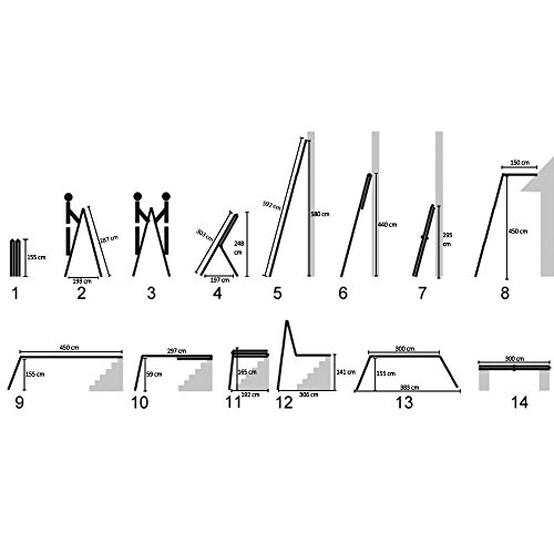 MULTIFUNKTIONSLEITER 6 IN 1 ALUMINIUM LÄNGE 5,92 M - 4
