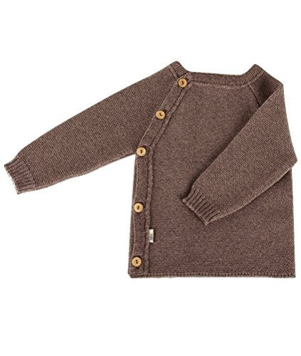 Preisvergleich Produktbild Baby Wickelpulli braun kbT Merinowolle Gr.86 / 92
