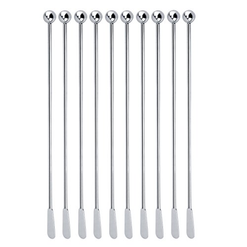 FOKOM 10 St. 19cm Cocktailspieße Cocktailrührer Rührstäbchen Kaffeerührer Cocktail Stirrer Swizzle Stick Kaffee Stirrer Rührer