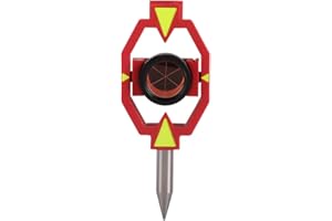 Mountlaser Mini prisma con 4 poli, mini prisma di indagine per la stazione totale che rileva l'offset costante 0mm del prisma