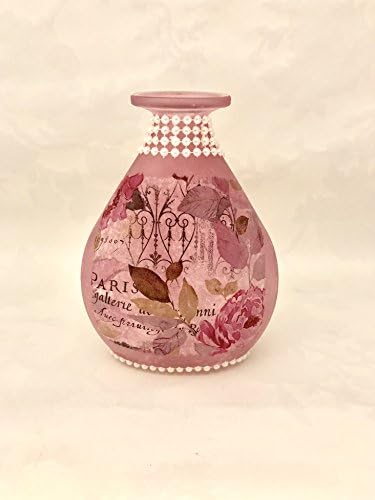 Vintage Pink Paris Vase