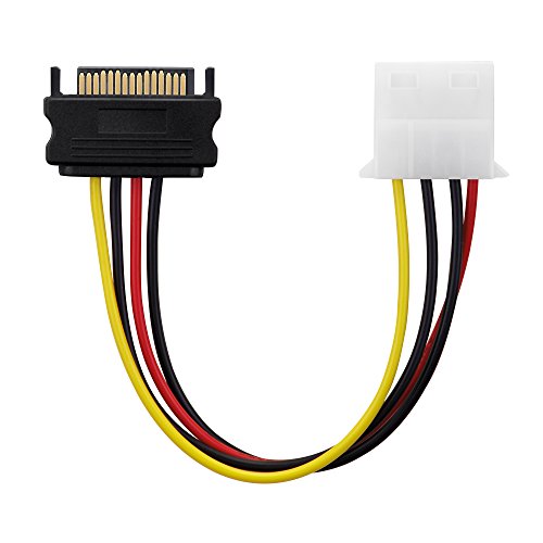 adaptare 34102 Netzteil-Adapter-Kabel 15-polig SATA-Anschluss auf 4-polig IDE schwarz - 2